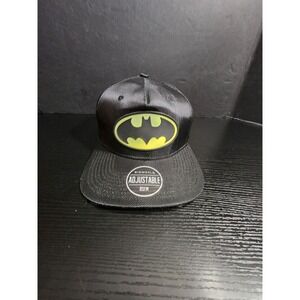 New‎ BIOWORLD Batman Logo Snapback Hat Black Adjustable OSFM